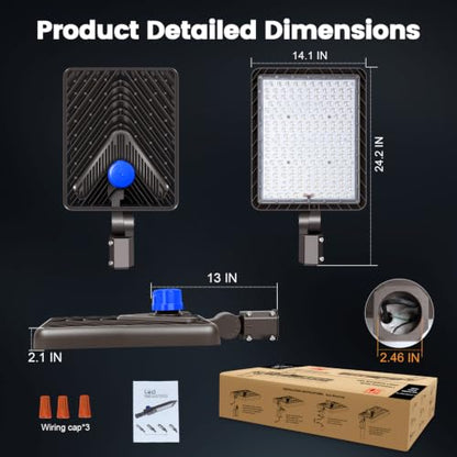 480W LED Parking Lot Light, 72000LM 5000K Dusk to Dawn Pole Mount - size: 480W/1Pack