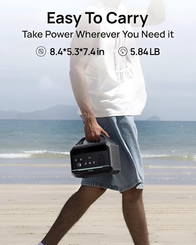Daran 300W Portable Power Station (600W Surge) | 192Wh LiFePO4 Solar Generator for Camping, RV & Emergency | 8-in-1 Lightweight Battery Supply with 60W PD & LED Light for Laptop, Drone