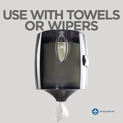 Universal Centerpull Paper Towel and Wiper Dispenser by GP PRO (Georgia-Pacific), Black, 54050, 10.25” W x 10.75” D x 12.625” H, 1 Dispenser