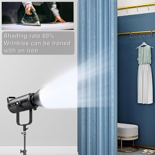 Madamera Clothing Store Fitting Room with Shading Curtain, Portable Temporary Mobile Privacy Protection Dressing Room, Foldable Mall Simple Changing Room and Temporary Mobile Room, 200x100x95cm(Blue) - color: Blue