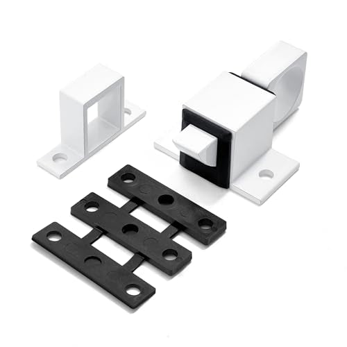 2 Packs White Spring Door Lock，Self-Closing Latches - color: White