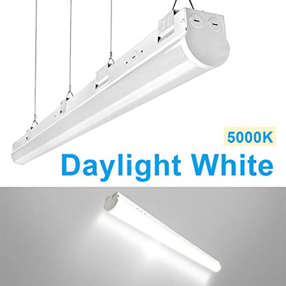 OSTEK 40W LED Shop Light 4FT Suspended Linear Channel Strip Lights Fixture - color: Normal - 5000K