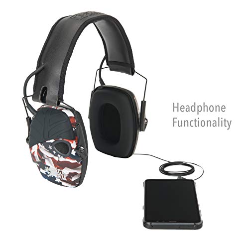 Howard Leight by Honeywell Impact Sport Sound Amplification Electronic Shooting Earmuff, ONE NATION - color: One Nation, size: Medium