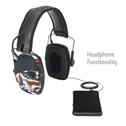 Howard Leight by Honeywell Impact Sport Sound Amplification Electronic Shooting Earmuff, ONE NATION - color: One Nation, size: Medium