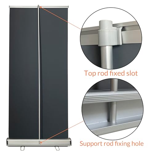 33.5"x80" (1 UNIT) Heavy-Duty Retractable Banner Stand with Padded Canvas Bag (Stand ONLY)