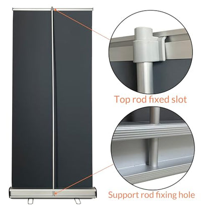 33.5"x80" (1 UNIT) Heavy-Duty Retractable Banner Stand with Padded Canvas Bag (Stand ONLY)