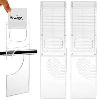 20 Pack Clothing Rack Dividers for Hanging Clothes, Fits Poles up to 1.7 in