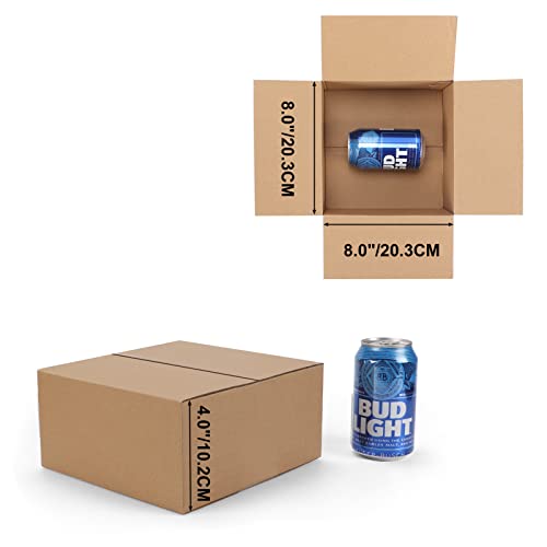 CRUGLA 40 Packs 8x8x4 Shipping Boxes Corrugated Cardboard Boxes Mailers Shipping Box for Packaging Small Business - size: 8x8x4 Inch