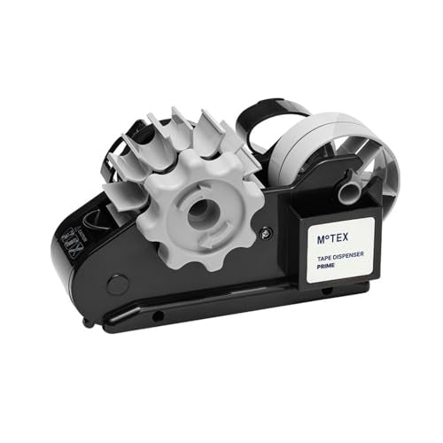 MoTEX Tape Dispenser with 3 Rolls Transparent Tape, Compatible 1 & 3 Inch Core (Black) - color: Black With Tapes