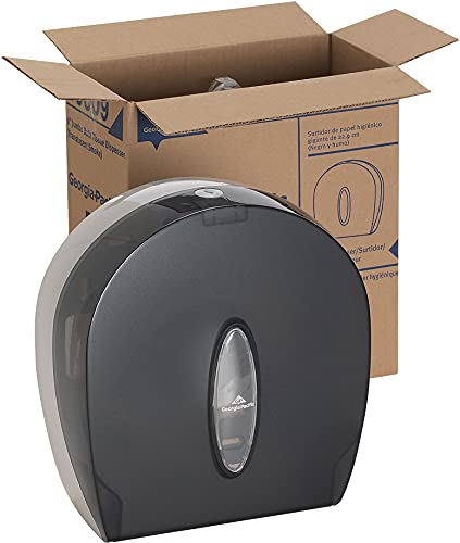 Georgia Pacific 59009 Jumbo Jr. Bathroom Tissue Dispenser, 10 3/5x5 39/100x11 3/10 Translucent Smoke