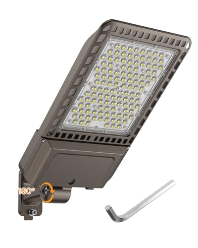 LED Parking Lot Light 300W: 5000K 45,000LM, 150LM/W Arm Mount - color: Adjustable Arm Mount 300W