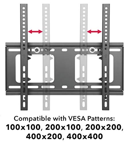 Mount-It! Universal Truss & Pole TV Mount with Quick Release Clamp, Stage & DJ Lighting Truss TV Bracket for 48–51mm Pipes, VESA 100x100–400x400, 32–55 Inch Screens, 88 lb Capacity