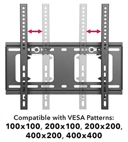 Mount-It! Universal Truss & Pole TV Mount with Quick Release Clamp, Stage & DJ Lighting Truss TV Bracket for 48–51mm Pipes, VESA 100x100–400x400, 32–55 Inch Screens, 88 lb Capacity
