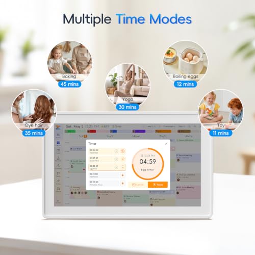 Kinstone 15.6" Digital Calendar, No Subscription Smart Calendar - White