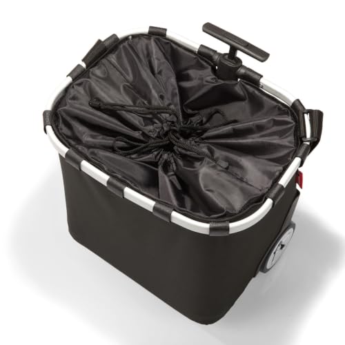reisenthel carrycruiser Black - Portable Shopping Trolley with Sturdy Aluminum Frame, Shoulder Strap and Removable mesh Inner Bag - Water-Repellent - color: Black