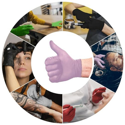 L3 Level 3 Nitrile Gloves - Professional Heavy Duty Disposable Gloves - Latex Free - Fits Snug - Box of 100 - color: Lavender, size: Large (Pack of 100)