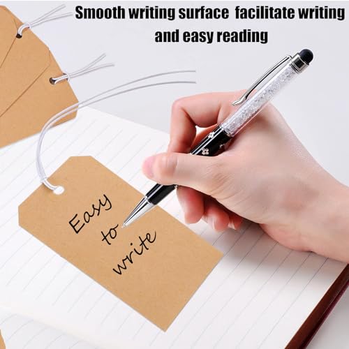 100 Pack Kraft Tags with Elastic String Attached, 4.76''×2.36' - color: Kraft