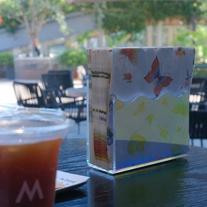 Acrylic Napkin Tissue Holder for Table, Paper Dispenser for 5-7inch