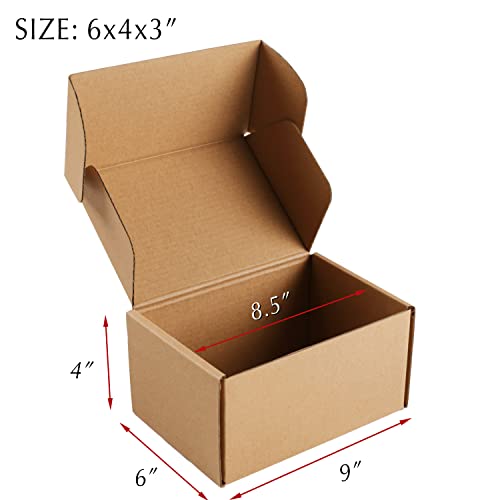 6x4x3 Brown Corrugated Cardboard Boxes - 30 Pack Small Shipping Mailer Boxes - color: Brown, size: 6 x 4 x 3