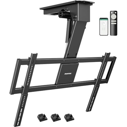 monTEK Motorized Ceiling TV Mount for 32-75 Inch TVs, Holds up to 121 lb - size: 32-75 Inch