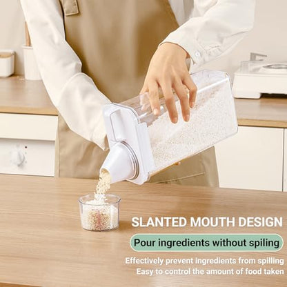 Cereal Storage Containers Set(M*1&L*1) Airtight Food Storage Dispenser - size: 1 Large, 1 Medium-2 pcs