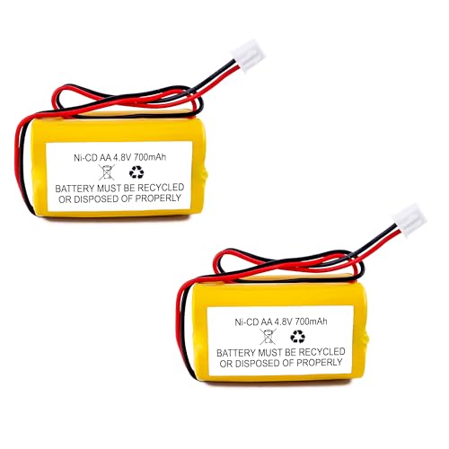 Fulpower 2-Pack 4.8V 700mAh Replacement Exit Sign Battery