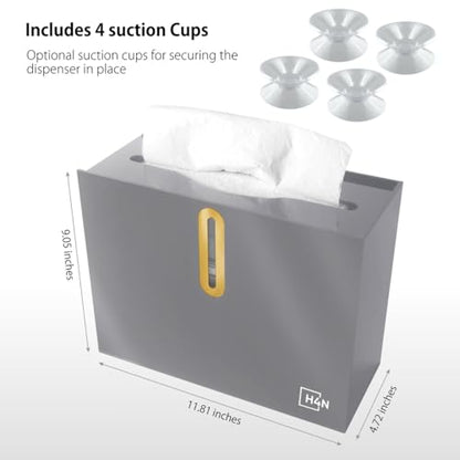 H4N Multifold Paper Towel Dispenser Countertop - Commercial Single Sheet Hand Towel Holder, Compact Acrylic Design for Home, Office, Restaurant Bathrooms - Gray - color: Gray