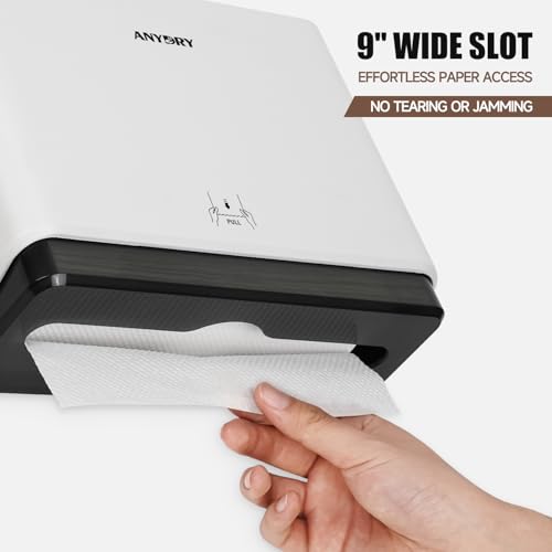 anydry 200-Sheet Paper Towel Wall Mount Dispenser (Folded Size ≤ 10 x 3.1) - color: Soft White