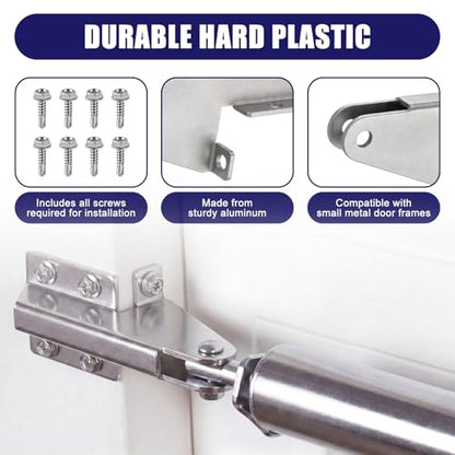 1 Pcs Aluminum Jamb Bracket Door Closer, Silver - color: Silver