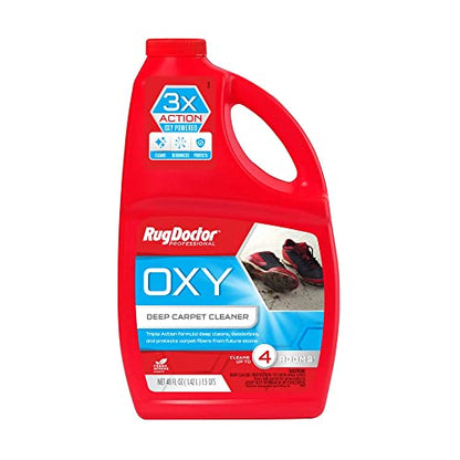 Rug Doctor Triple Action Oxy Deep Carpet Cleaner, 48 oz., Deep Cleans, Deodorizes, & Protects, Concentrated, Professional-Grade, 3X Action Formula - style: Oxy Cleaner