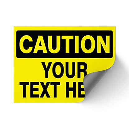 Custom Caution Stickers, Create Your Own Signs, Personalized Outdoor Signs, Danger High Voltage Stickers, Waterproof