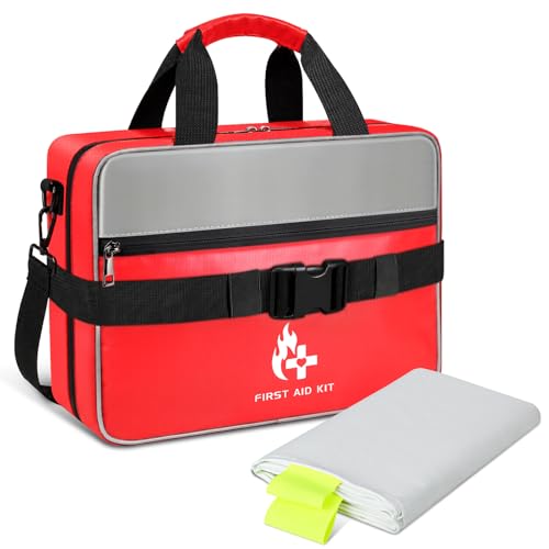 Tamfile 555 Piece First Aid Kit, Fireproof Waterproof Trauma Medical Kits