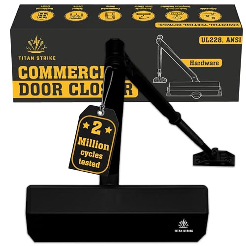 TS8000 Commercial Door Closer, Regular Arm (Black) - color: BLACK REGULAR ARM