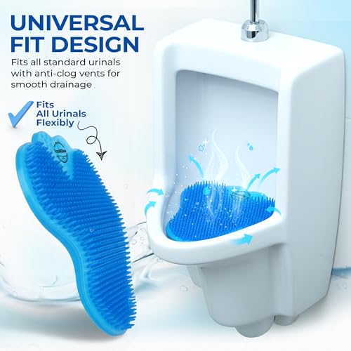 Urinal Screen Deodorizer With Gloves - 3D Wave Enzymatic Anti-Splash Urinal Cakes - Odor Protection Up To 30 Days - Long-Lasting Urinal Deodorizer for School, Offices, Cinemas Restrooms (Pack of 36)