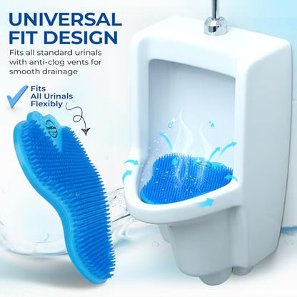Urinal Screen Deodorizer With Gloves - 3D Wave Enzymatic Anti-Splash Urinal Cakes - Odor Protection Up To 30 Days - Long-Lasting Urinal Deodorizer for School, Offices, Cinemas Restrooms (Pack of 36)