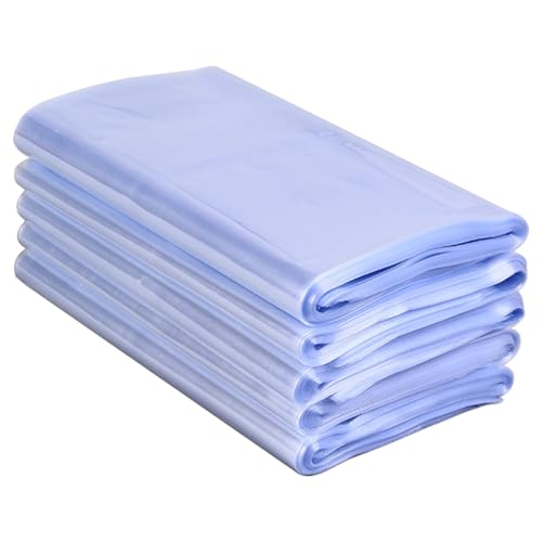 PVC Shrink Wrap Bags 7x12 Inches 100Pcs Heat Shrink Wrap Bags is Used to Store Wrap Embellished, Gift Baskets, Shoes, Jars, Industrial Grade Shrink Wrap Bags Transparent - size: 7x12 Inch