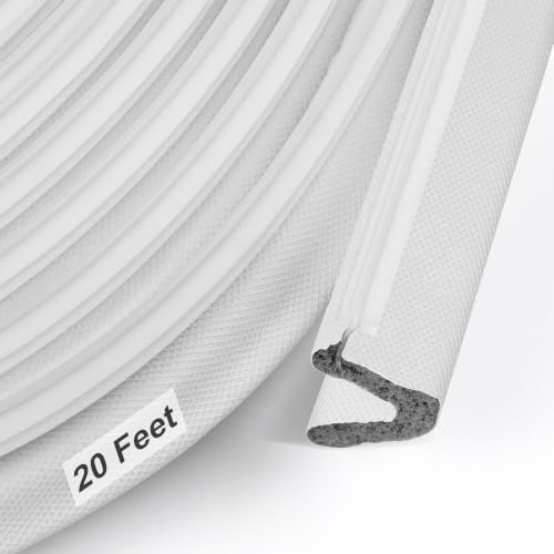 Litaibai 20 ft Kerf Weather Stripping Door Seal for Exterior Doors, White - color: White, size: 20 Feet