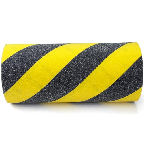 S&X Anti Slip Tape 12in x 33ft Grip Tape for Stairs & Ramps, Black/Yellow - color: Black/Yellow, size: 12" X 33'