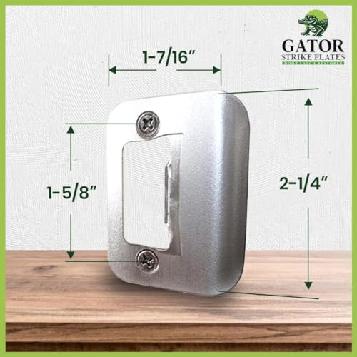 Gator Door Strike Plate 2-1/4" Latch Restorer, Satin Nickel, 1-Pack - color: Satin Nickel