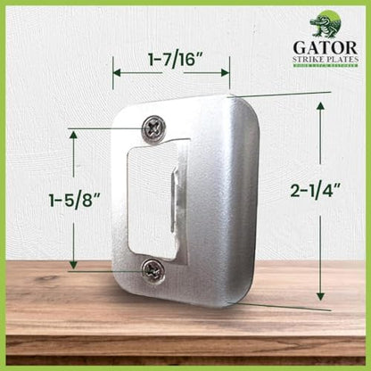 Gator Door Strike Plate 2-1/4" Latch Restorer, Satin Nickel, 1-Pack - color: Satin Nickel
