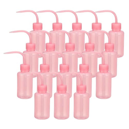 Patikil 150ml 5oz Succulent Eyelash Tattoo Wash, 18 Pcs Plastic Watering Squeeze Rinse Bottle for Plant Eyelash Extensions Irrigation Lab Gap Cleaning, Pink - color: Pink, size: 150ml/5oz