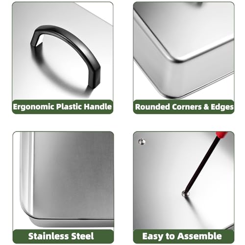 Rectangular Basting Cover, Stainless Steel Grill Lid, 13" x 11.2" x 2.5"