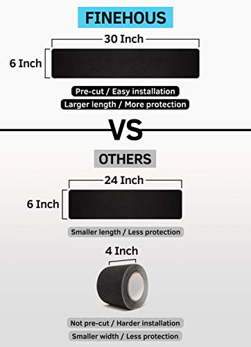 6”x30” Stair Treads Non-Slip Outdoor Tape – (15-Pack) Black Anti-Slip Strips - size: 6"x30"