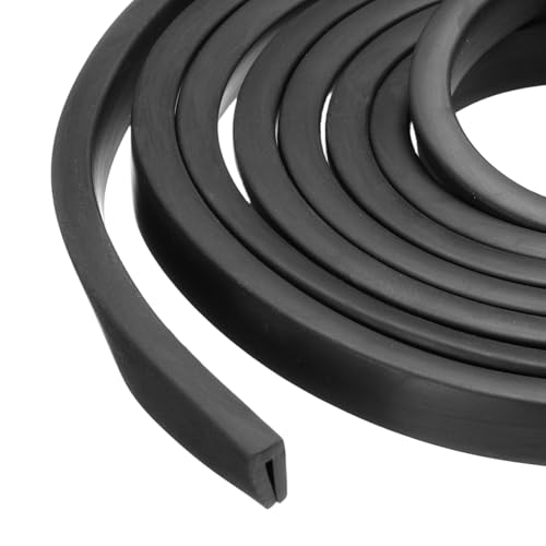 PATIKIL Rubber Edge Trim 26.2ft x 5mm x 10mm Fit for 1.5mm Edge Black - size: Fit for 1.5" x 26.2ft x 5mm x 10mm