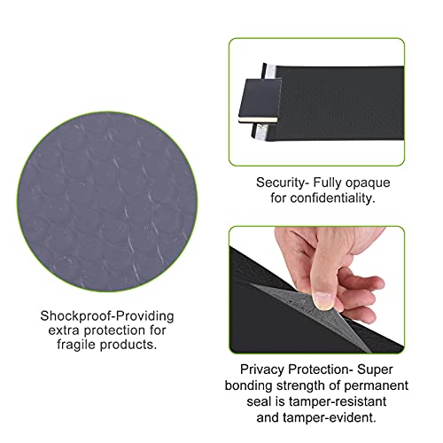 #0 25 PCS 7x9 Inch Poly Bubble Mailers, Padded Envelopes Bags with Peel and Seal for CD, Gift, Packing and Shipping, Keep Safe and Protected, Black (Usable Size: 6x9 Inch) (25, Black) - color: Black