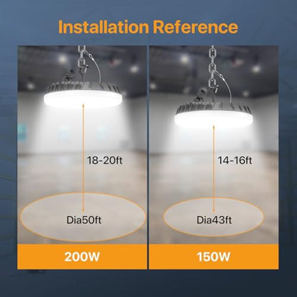 Smart 150W UFO LED High Bay Lights: with Multi-Function Remote