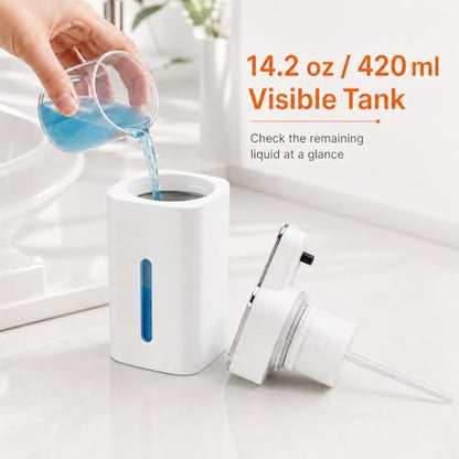 Automatic Liquid Soap Dispenser Touchless, USB Rechargeable (White) - color: White