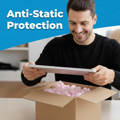 Magicwater Supply - .5 Cu Ft - Pink Packing Peanuts - Anti-Static S Shaped Cushion for Shipping, Void Filling & Storage - Protect Your Goods (Pack of 2) - size: 1/2 Cu Ft (Pack of 2)