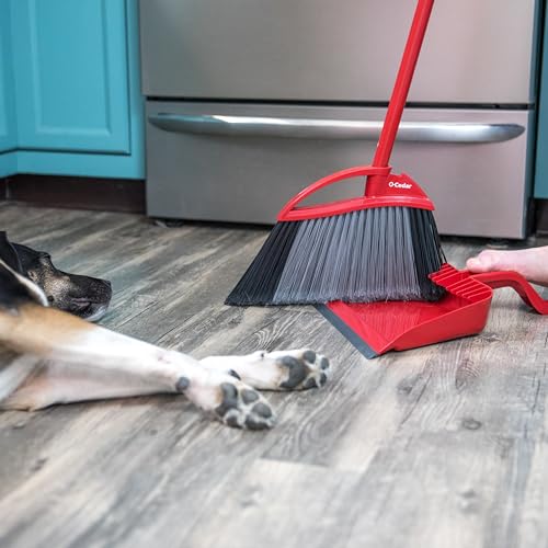 O-Cedar Pet Pro Broom with Step-On Dustpan | Removes Over 99% of Dust & Dirt in One Sweep | Removes 3X More Pet Hair | Quiet Cleaning Tool for Cat and Dog Owners - size: PowerCorner Pet Pro Broom