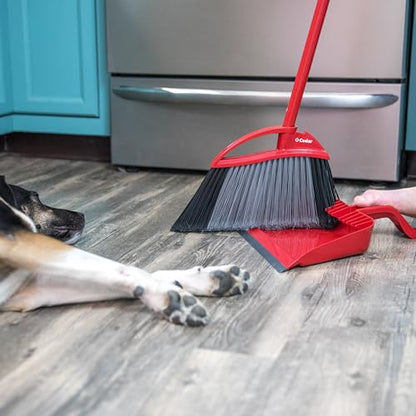 O-Cedar Pet Pro Broom with Step-On Dustpan | Removes Over 99% of Dust & Dirt in One Sweep | Removes 3X More Pet Hair | Quiet Cleaning Tool for Cat and Dog Owners - size: PowerCorner Pet Pro Broom
